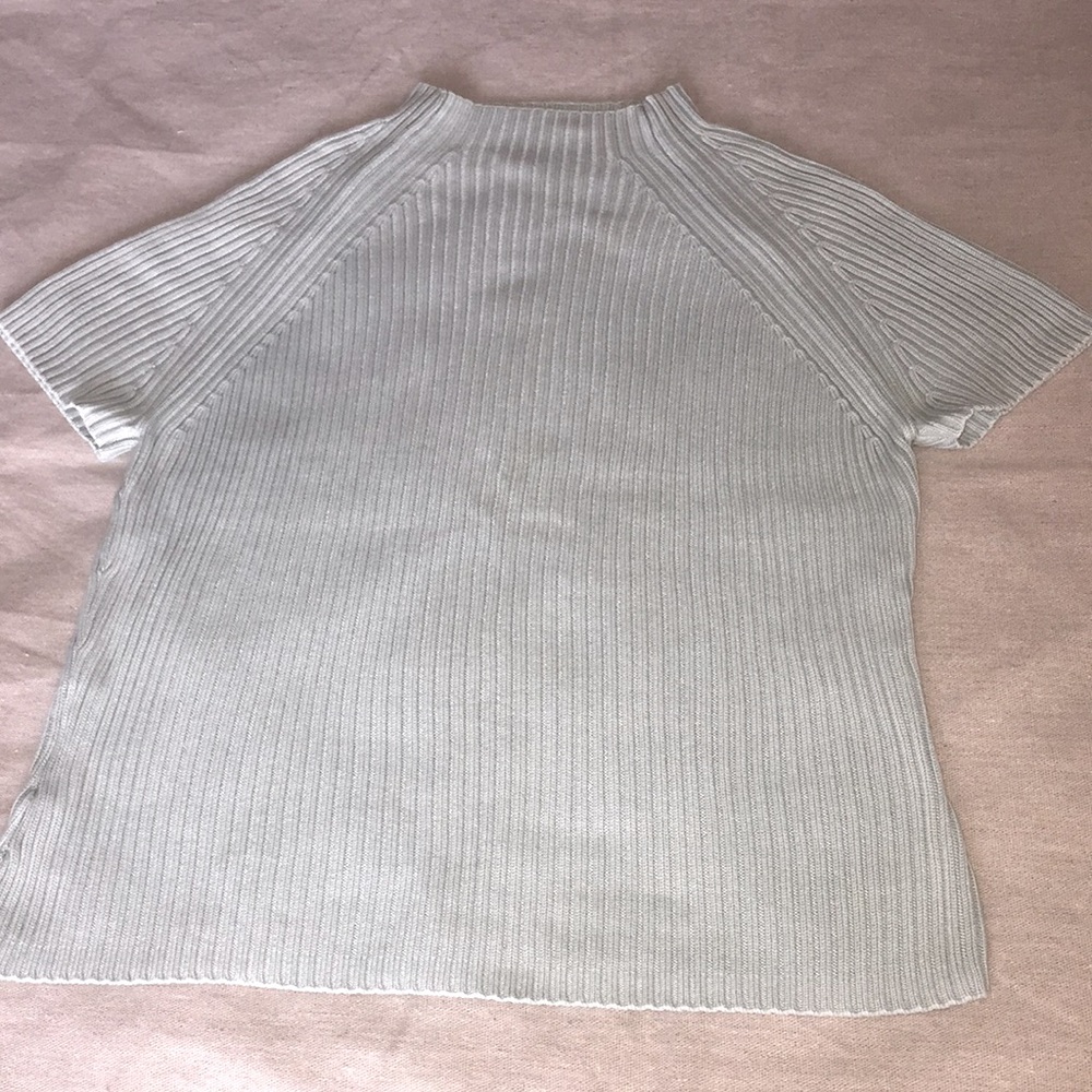 Vintage pastel blue short sleeve knit top